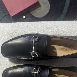 Salvatore Ferragamo Black Leather Loafers
